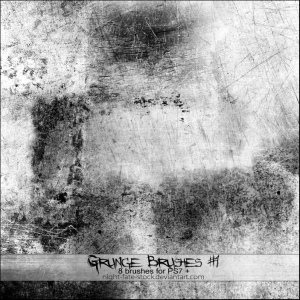 grunge brushes 1 by night fate stock